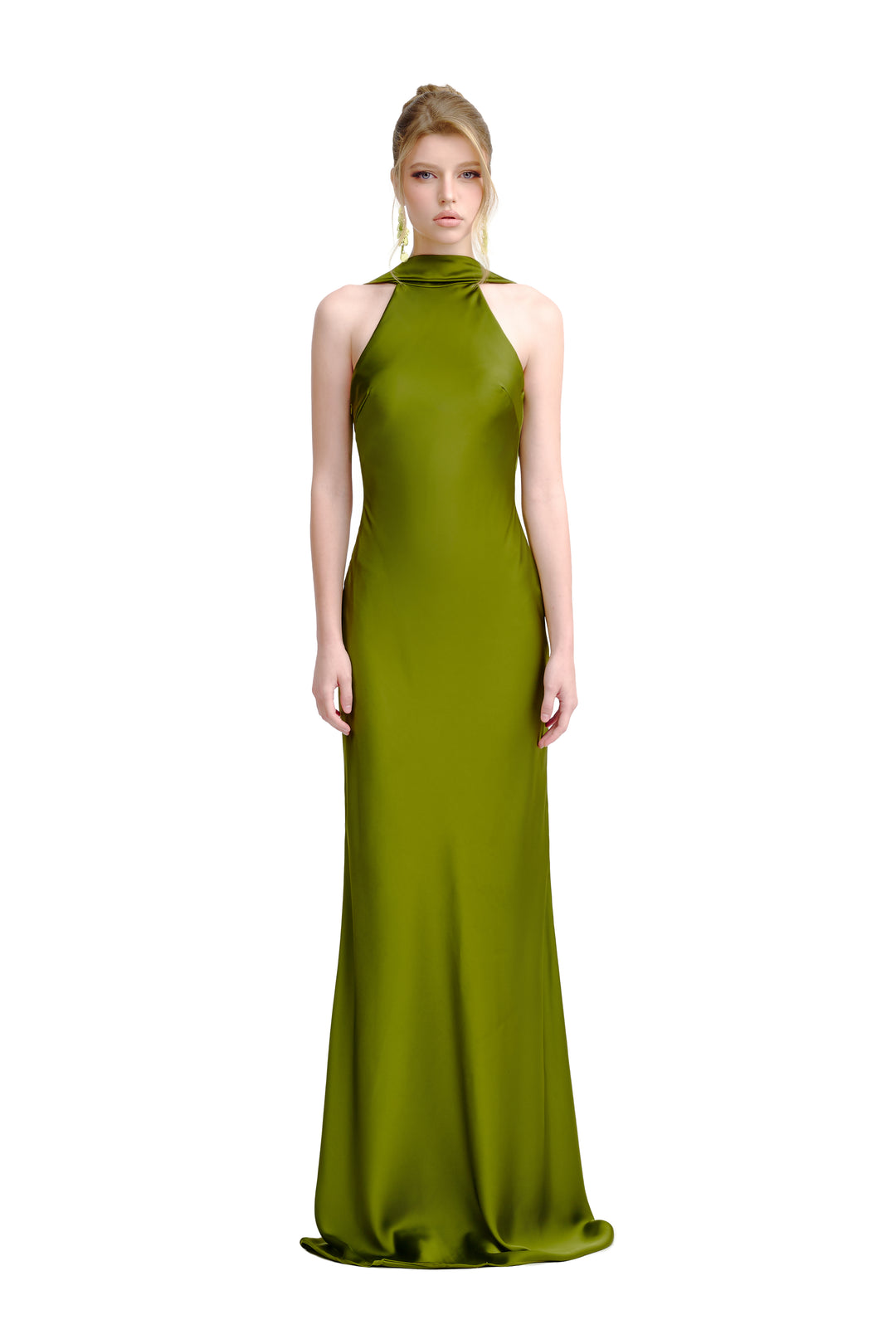The Halo Dress - Olive Green