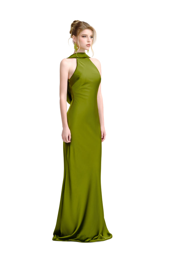 The Halo Dress - Olive Green