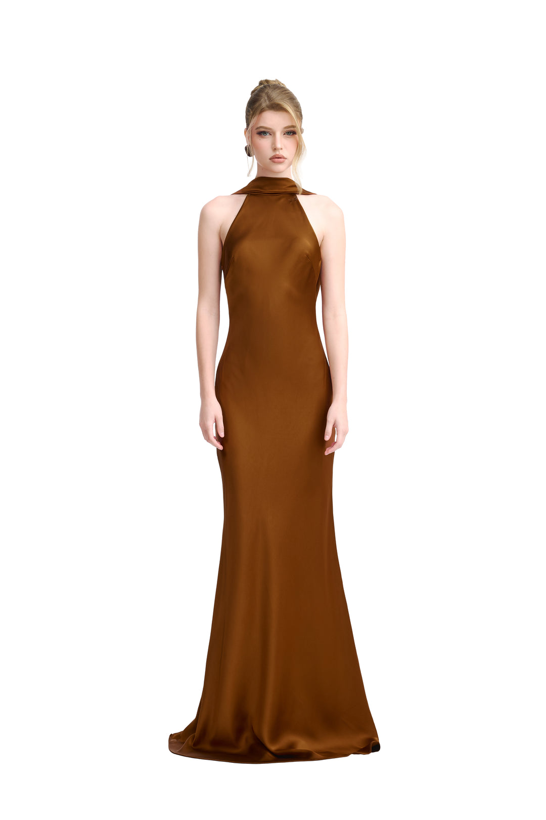 The Halo Dress - Caramel Brown
