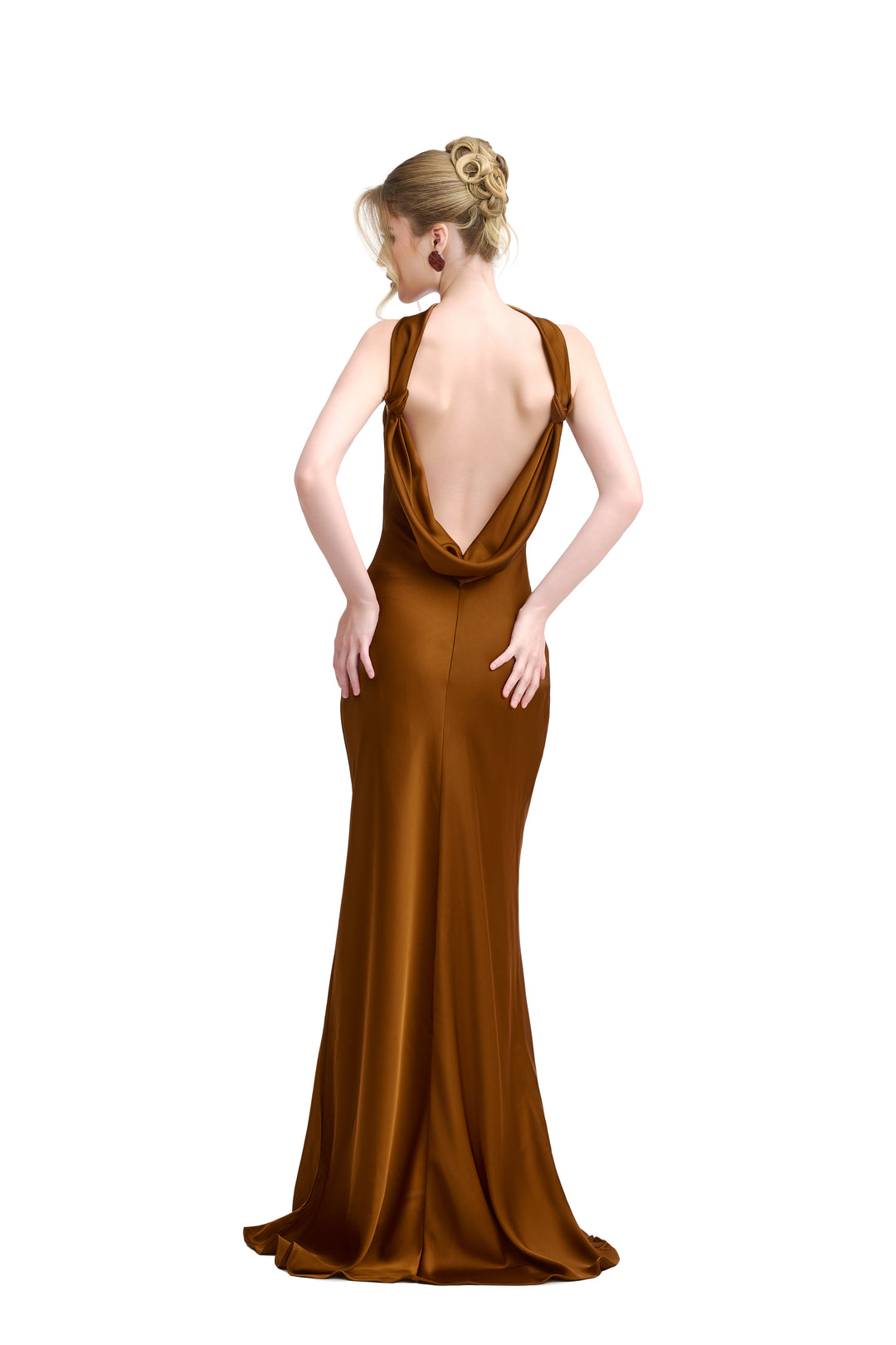 The Halo Dress - Caramel Brown
