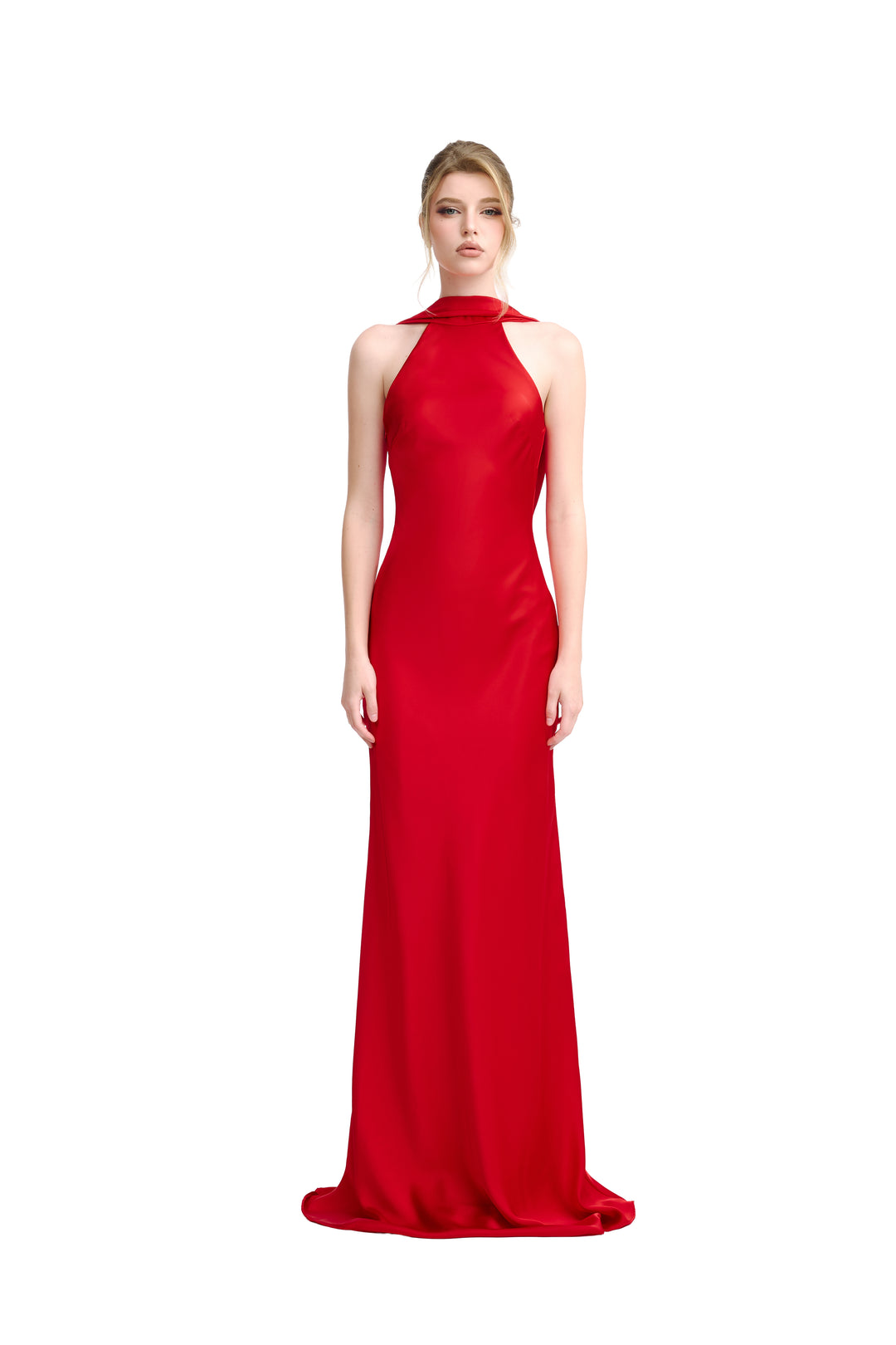 The Halo Dress - Cherry Red