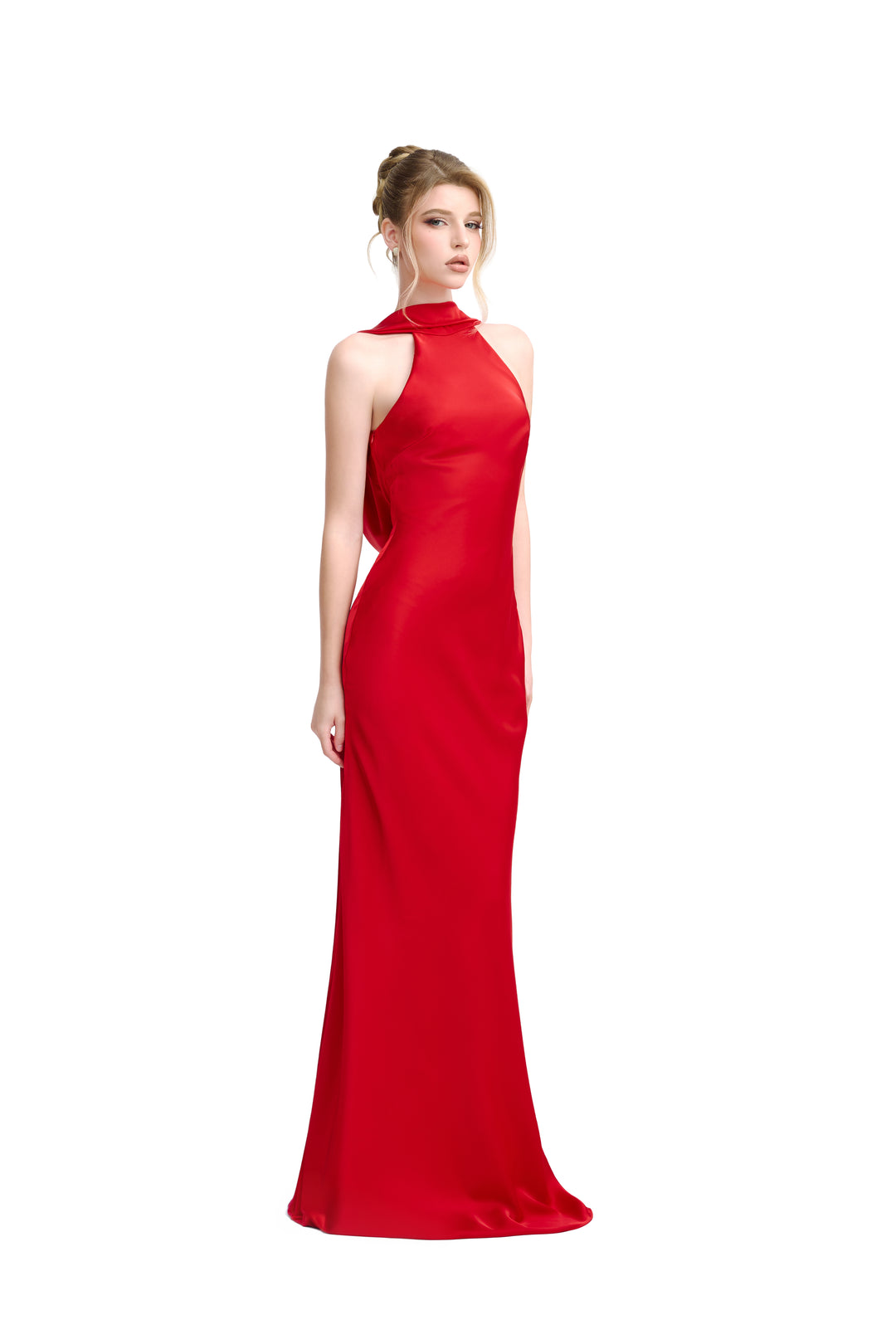 The Halo Dress - Cherry Red