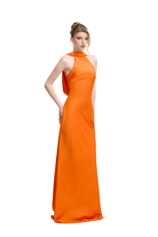 The Halo Dress - Burnt Orange