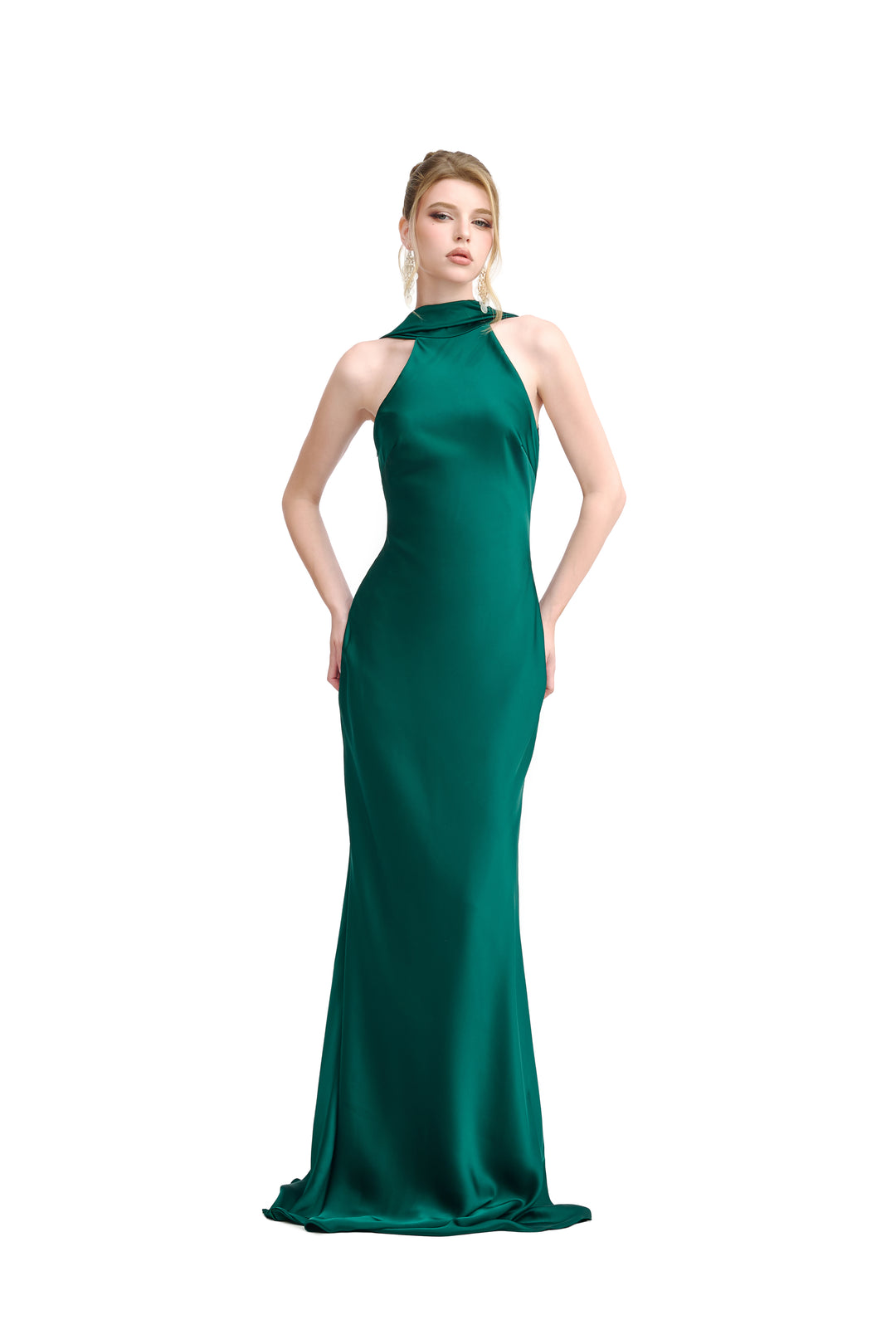 The Halo Dress - Emerald Green
