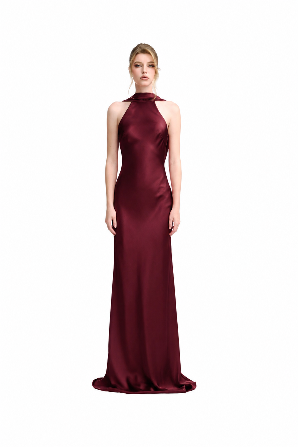 The Halo Dress - Burgundy