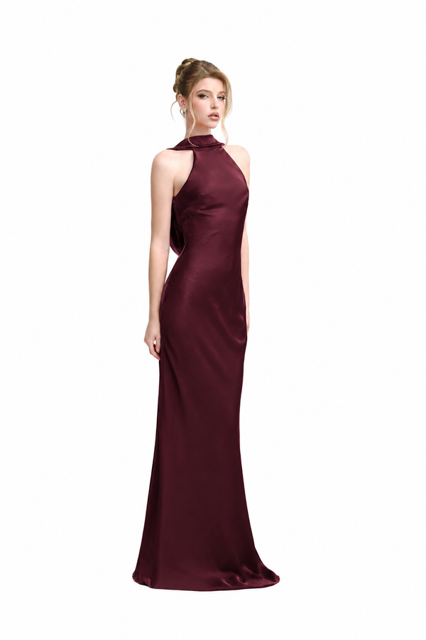 The Halo Dress - Burgundy