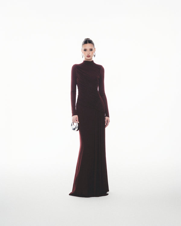 Elara Dress - Burgundy